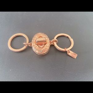 New Coach Rose Gold Tone Keychain